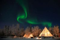 Northern Lights over Teepees #2