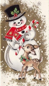Themes:  Vintage Ephemera Christmas Card