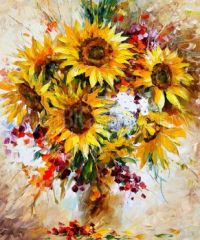 Sunflowers-of-happiness, by Leonid Afremov