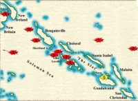 The Solomen Islands attack during WWII