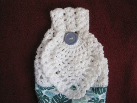crochet pineapple towel topper