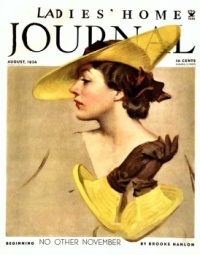 Ladies Home Journal, Aug 1934, cover probably by John LaGatta (Italian-American, 1894-1977)