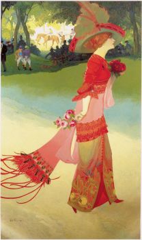 Georges de Feure (French, 1868–1943), Femme en Rouge (1908–1910)