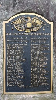 Bowmansville Memorial plaque
