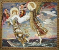 John Duncan (Scottish 1866-1945) - Saint Bride, 1913 / It will go up to 600 pieces. What size would you like?