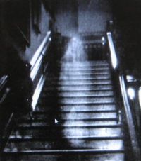 Ghost on stairs.