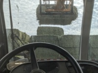 Unloading hay