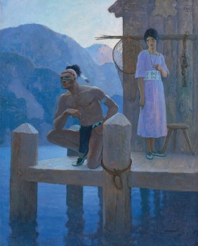 &lsquo;She found Chingachgook studying the shores of the lake, the mountains, and the heavens&hellip;&rsquo;