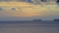 Carnival Pride arriving just before sunrise, Baltimore, 2025-03-16