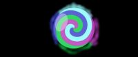 Glass rainbow spiral