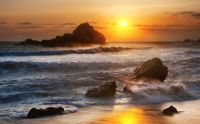 Rocky Sunset ~ THE WAVES OF BIG SUR