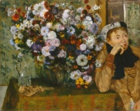 Degas, A Woman Seated beside a Vase of Flowers (Madame Paul Valpinçon)