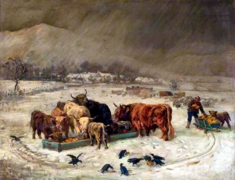 December near Callander by Joseph Donovan Adam (1841-96)