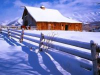 Winter Fence and Barn