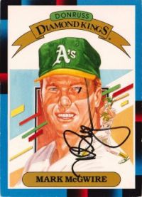 Mark McGuire Autographed 5x7 1988 Donruss Diamond King Card