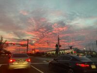 Sunset tonight heading south on Roosevelt Boulevard (Rt 1)
