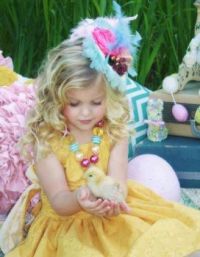 Little girl & bird