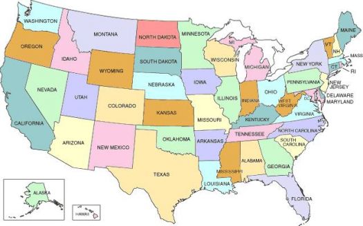 U.S.A. map