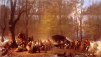 Sugaring Off at the Camp, Fryeburg, Maine by Eastman Johnson