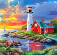 Lighthouse at Sunset....