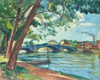 Charles Camoin (French, 1879–1965), Les berges de la Seine à Suresnes (ca 1910)