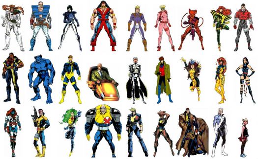 Solve X-MEN 90s characters jigsaw puzzle online with 160 pieces