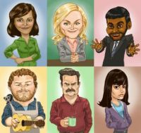 Parks and Rec Caricatures