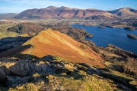 Derwentwater and the Skiddaw range, Lake District, UK