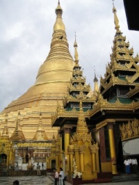 The Shwedagon gold plated temple, Yangon, Burma  -  larger