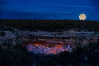 Full moon over mesa verde