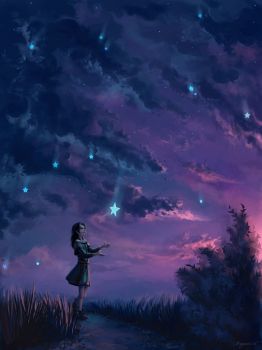 Rain of stars by Mar_ka