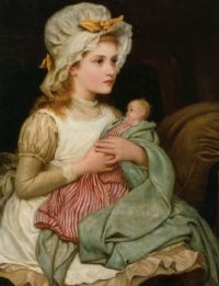 A Young Girl With Her Doll By Kate Perugini, And A Poem By Annissa Worobec