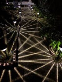Walkway lighting-very creative and eye catching!