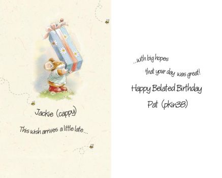 Solve Happy (Belated) Birthday Jackie (cappy) jigsaw puzzle online with