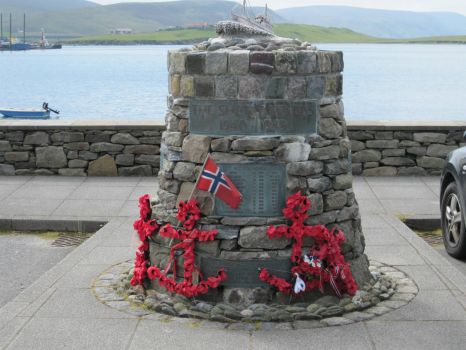 "Shetland Bus" memorial, Scalloway, Shetlands