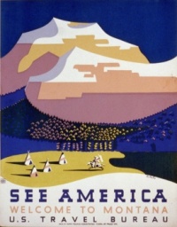 US Travel Bureau vintage poster - See America - Montana