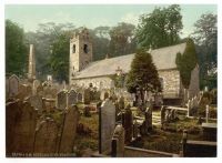 Churchyard, Douglas, Isle Of Man, circa 1900. Photochromatic image.