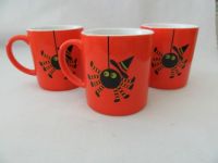 Halloween Glass Mug Crate Barrel 3 spiders