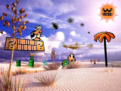 Retro Desert Mario Bros 3 by retronoob