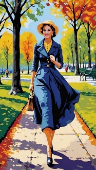 Brisk Walk through the Park  ~ AI Modified