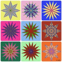 Stars From Shirley's Stitched Rays
