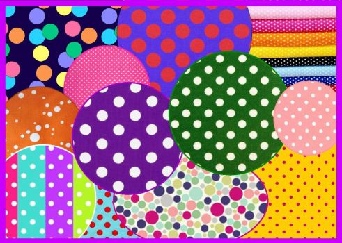Solve Polka dot fabrics jigsaw puzzle online with 165 pieces