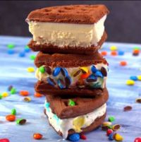 Chocolate waffle icecream sandwich