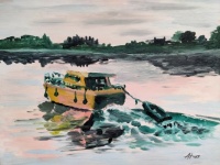'Shiftin' On The Shannon' - Oil Painting