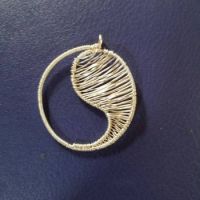 silverplated yin/yang pendant