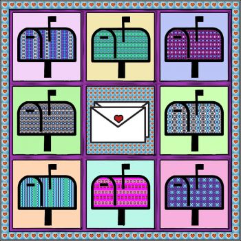 Solve Theme: Mailboxes and Love Letters jigsaw puzzle online with 225