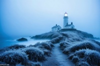 Frosty Lighthouse Morning