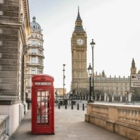 Big Ben and red phone box, London