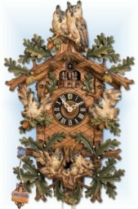 Cuckoo Clock - Owls & Oak Leaves (12 - 70 Pieces)