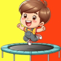 CHILD ON A TRAMPOLINE